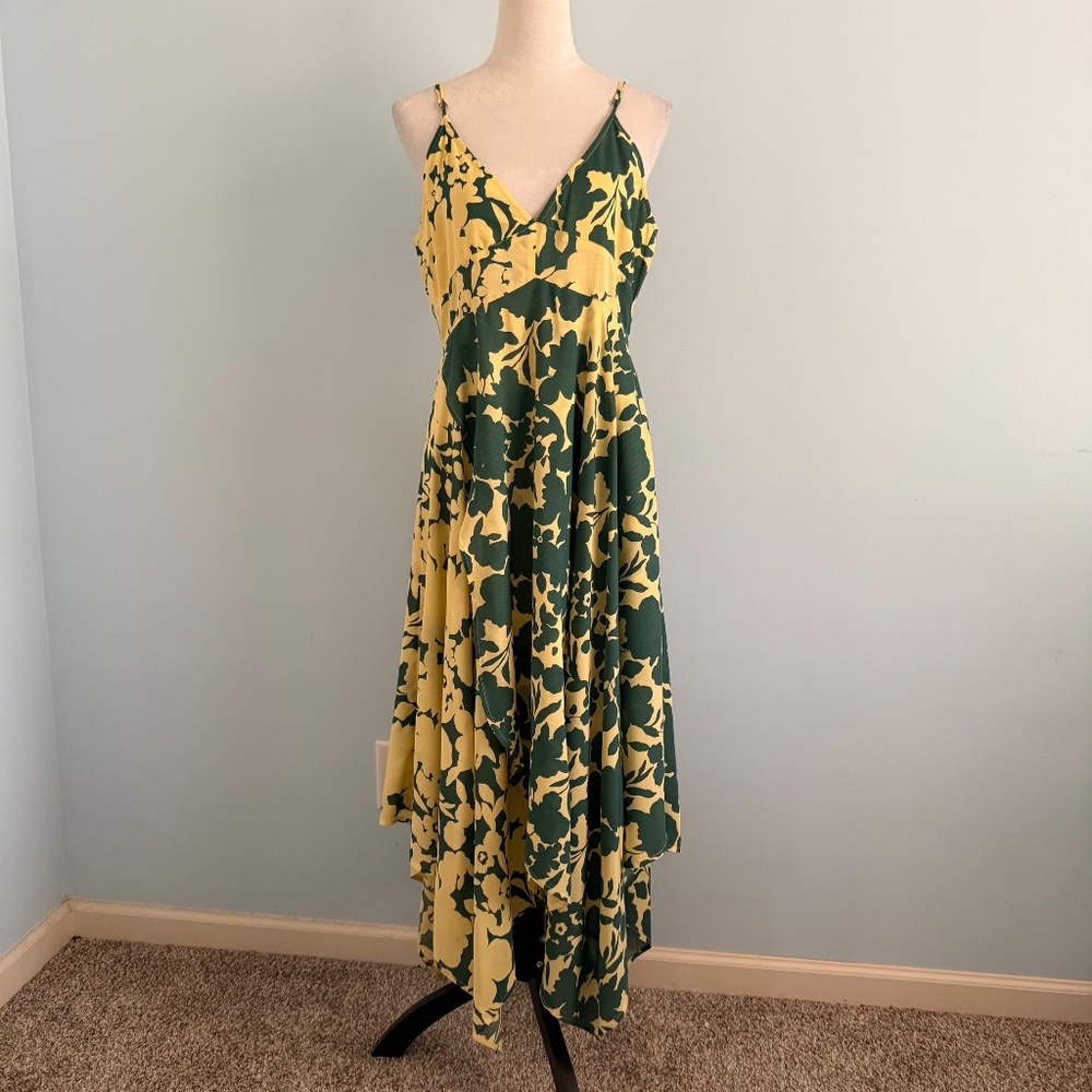 Sundance Soliloquies Citron Floral Print Maxi Dress Size M - Picture 2 of 11